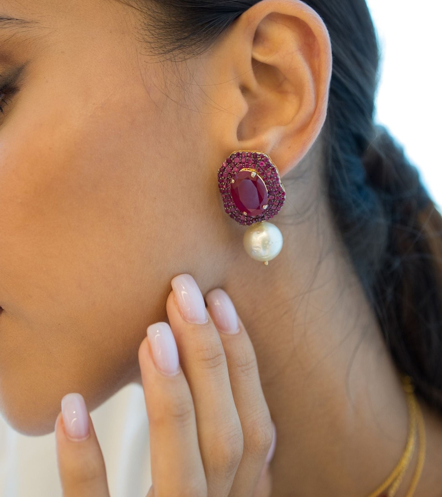 Gold Earrings by UNCUT Jewelry