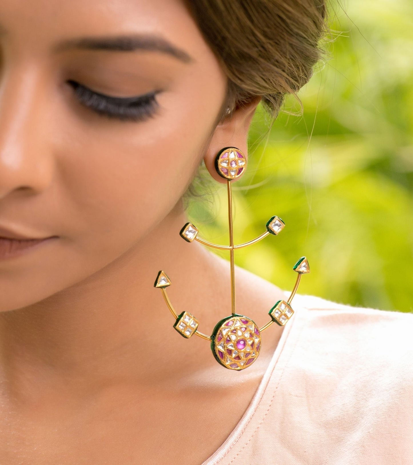 Indian Festive Earrings by UNCUT Jewelry