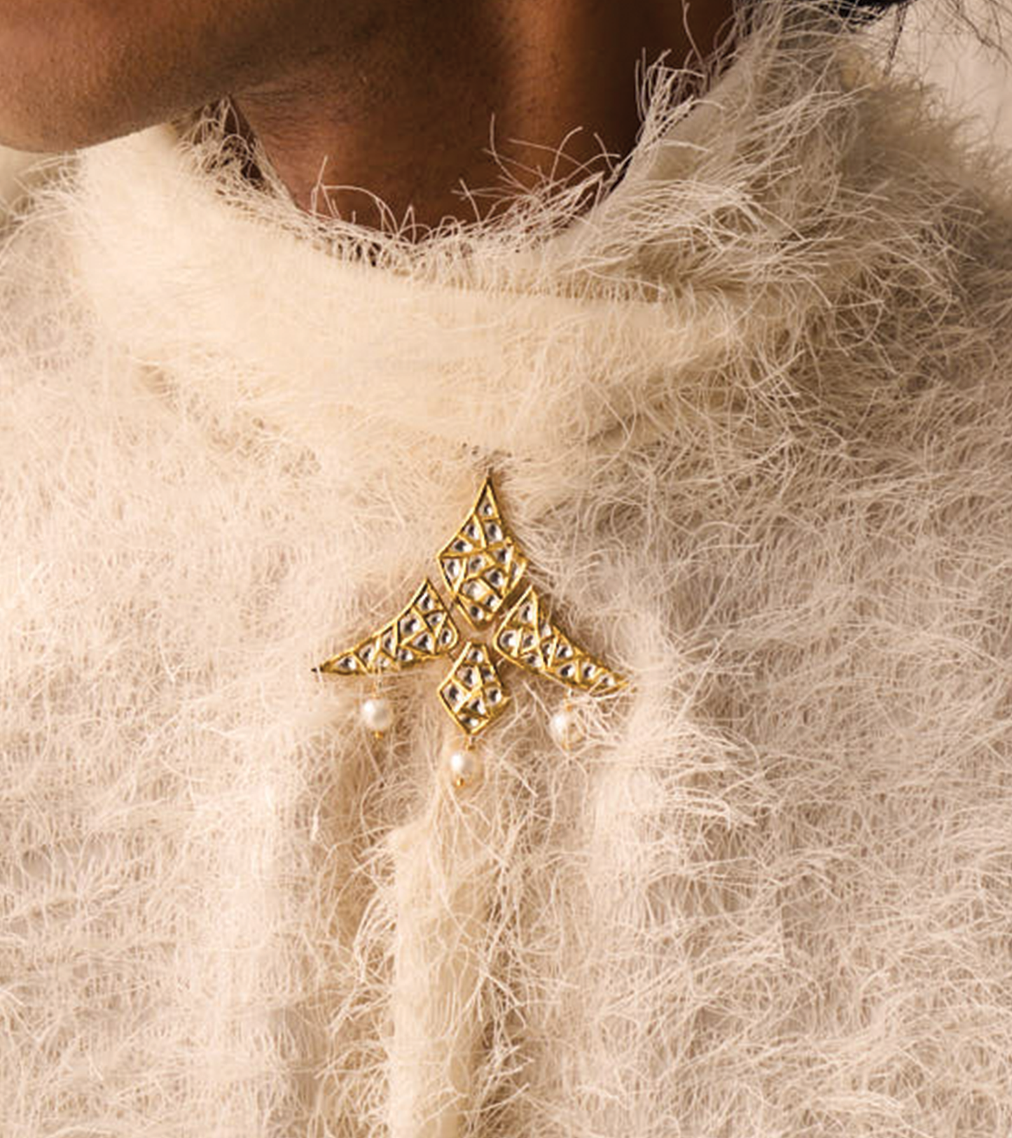 Indian Festive Brooch by UNCUT Jewelry