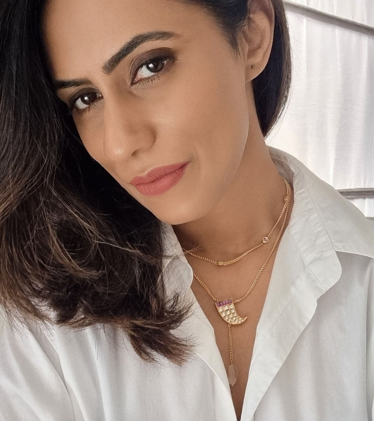 Gold Polki Necklace by UNCUT Jewelry