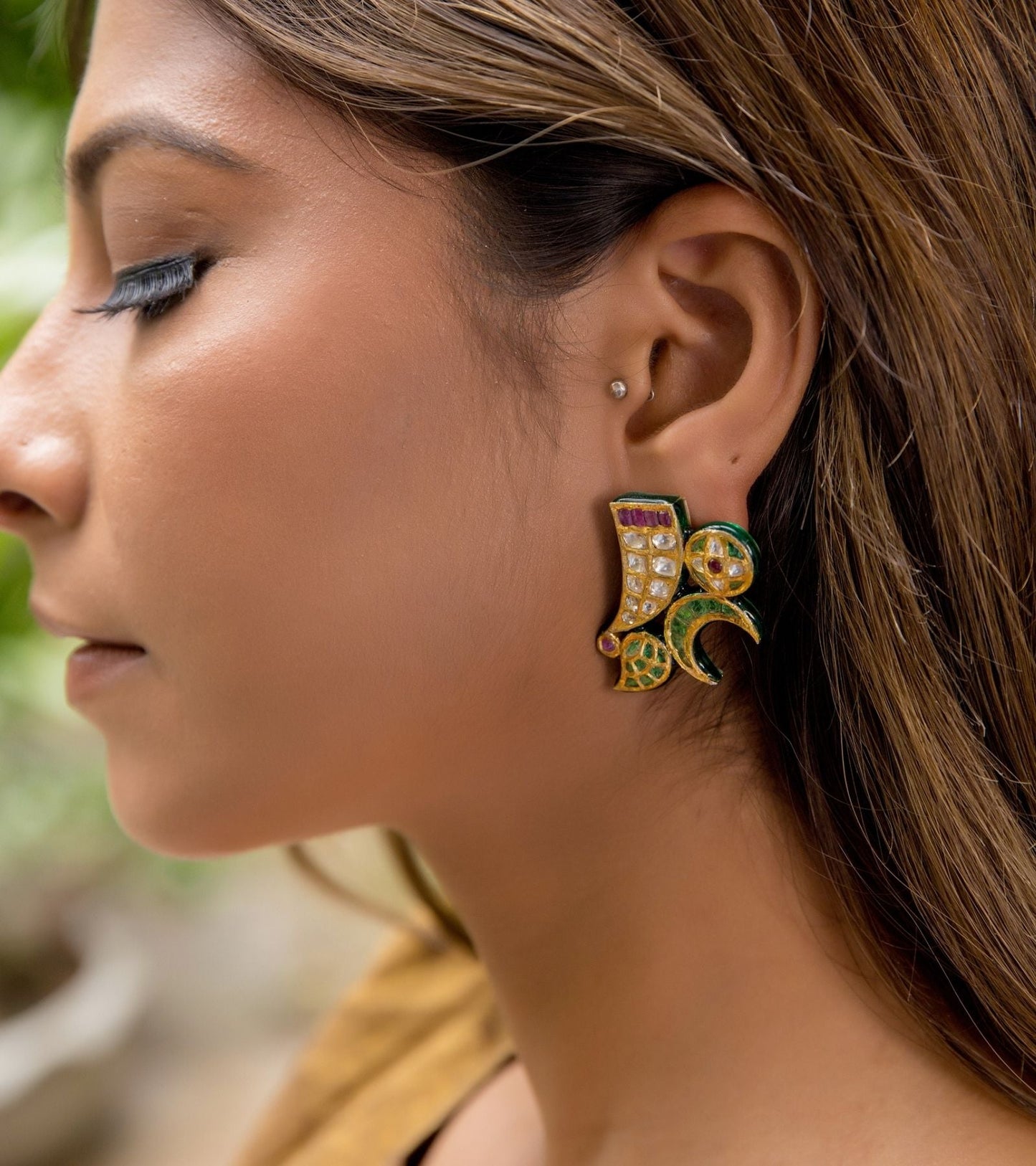Indian Festive Earrings by UNCUT Jewelry