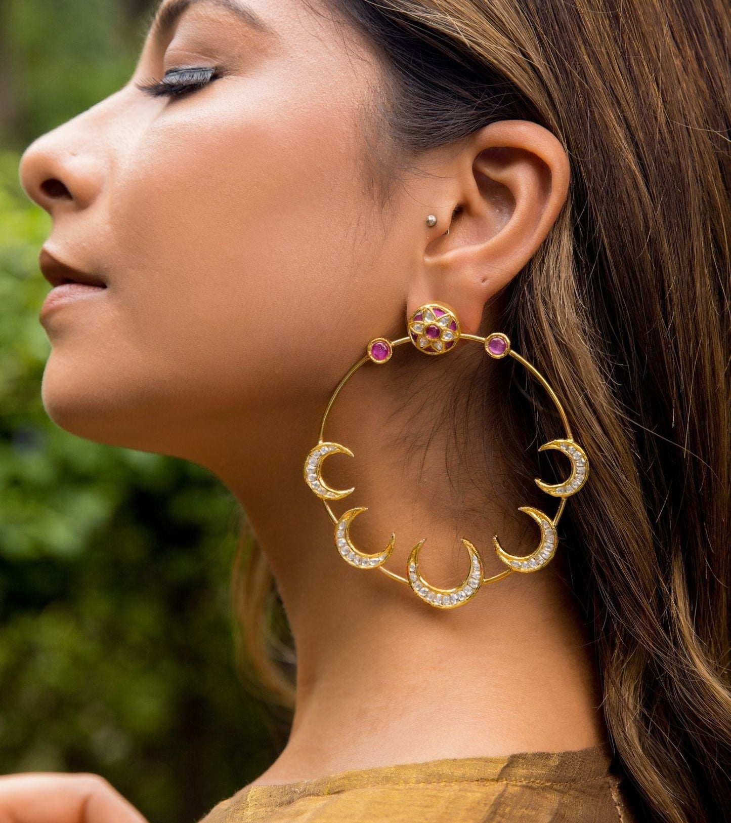 Gold Earrings by UNCUT Jewelry