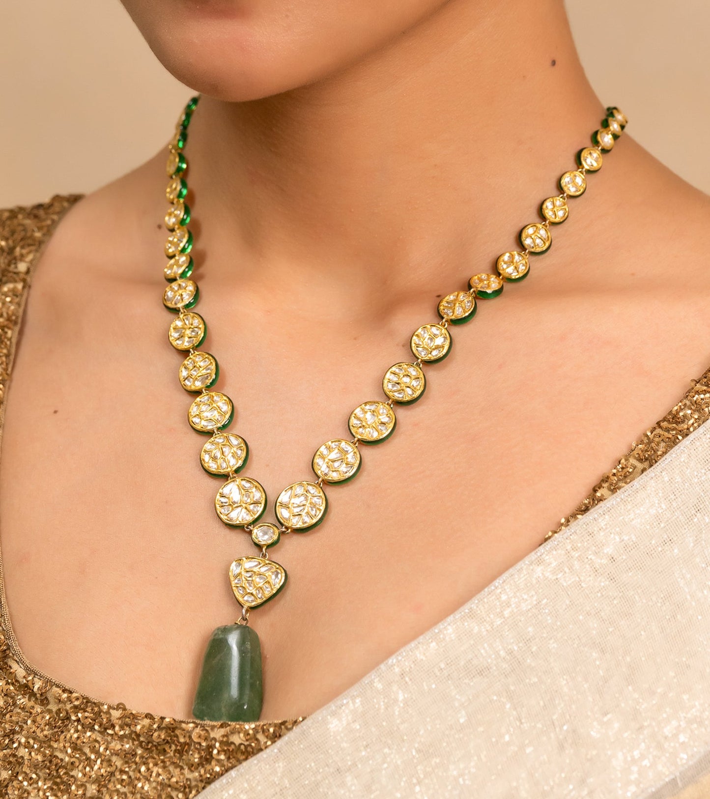Indian Festive Necklace by UNCUT Jewelry
