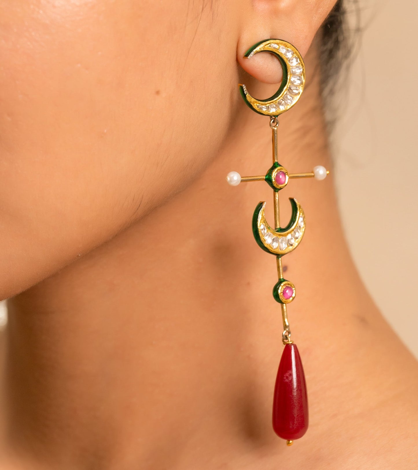 Indian Festive Earrings by UNCUT Jewelry