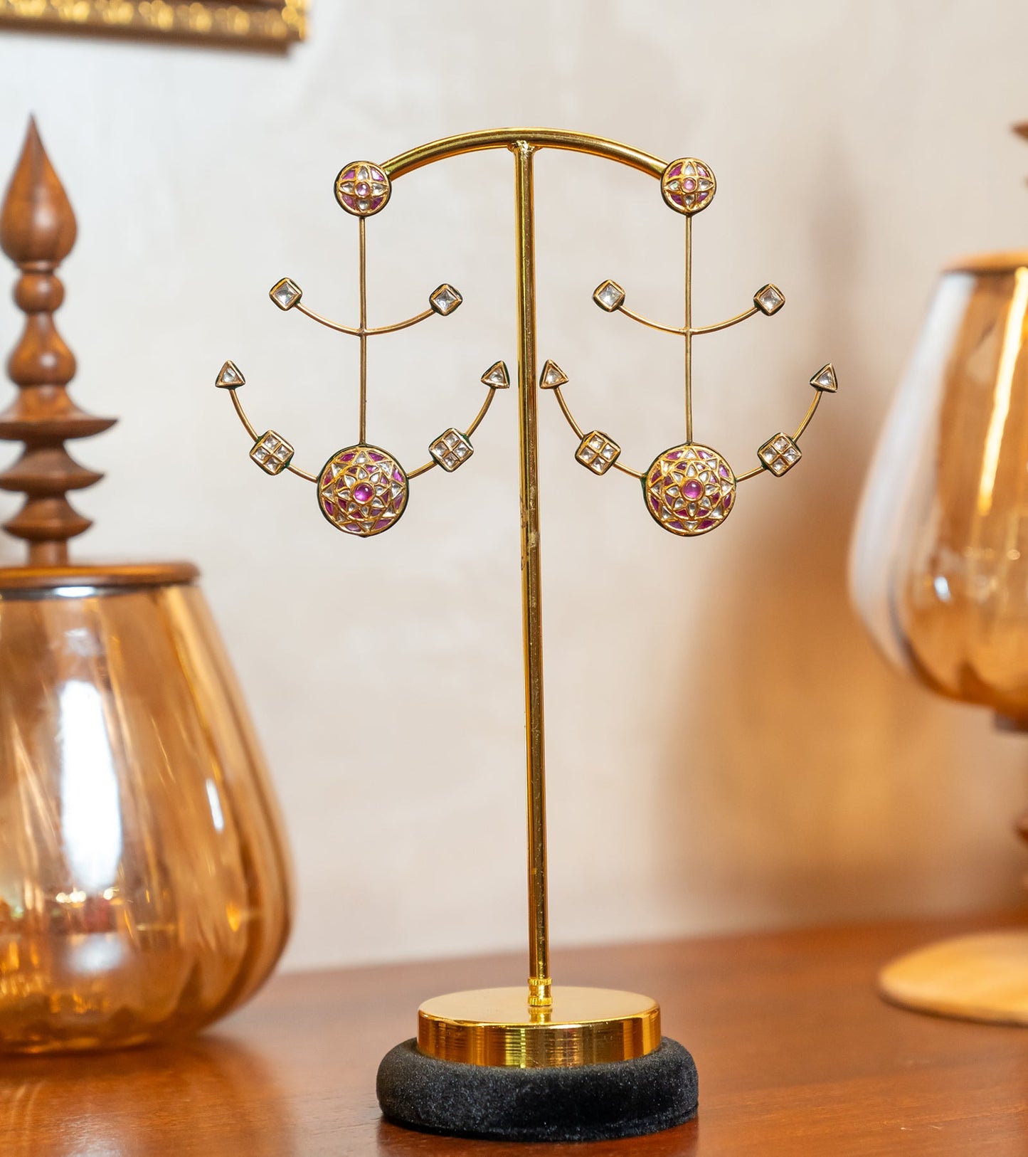 Polki Bridal Earrings by UNCUT Jewelry