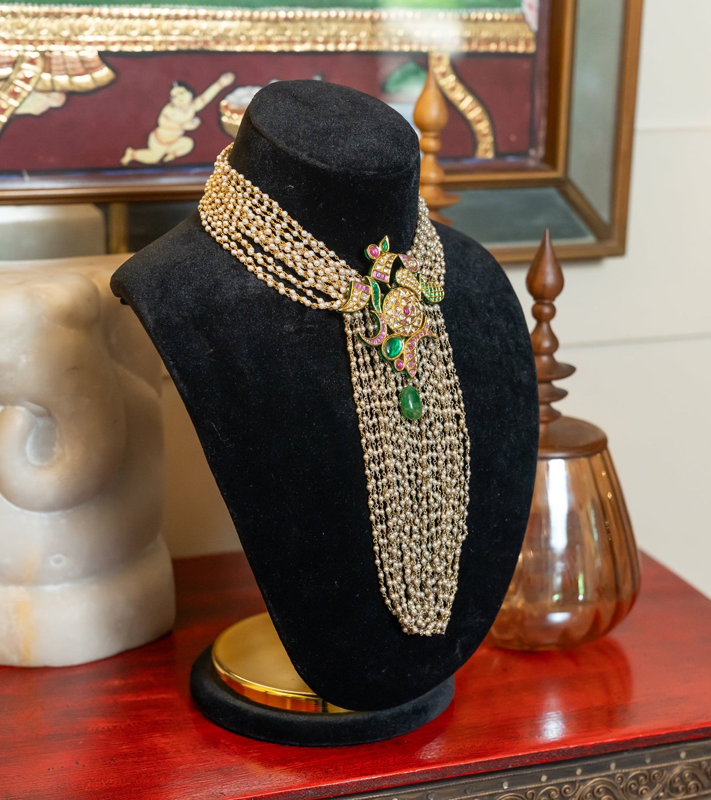 Gold Polki Necklace by UNCUT Jewelry