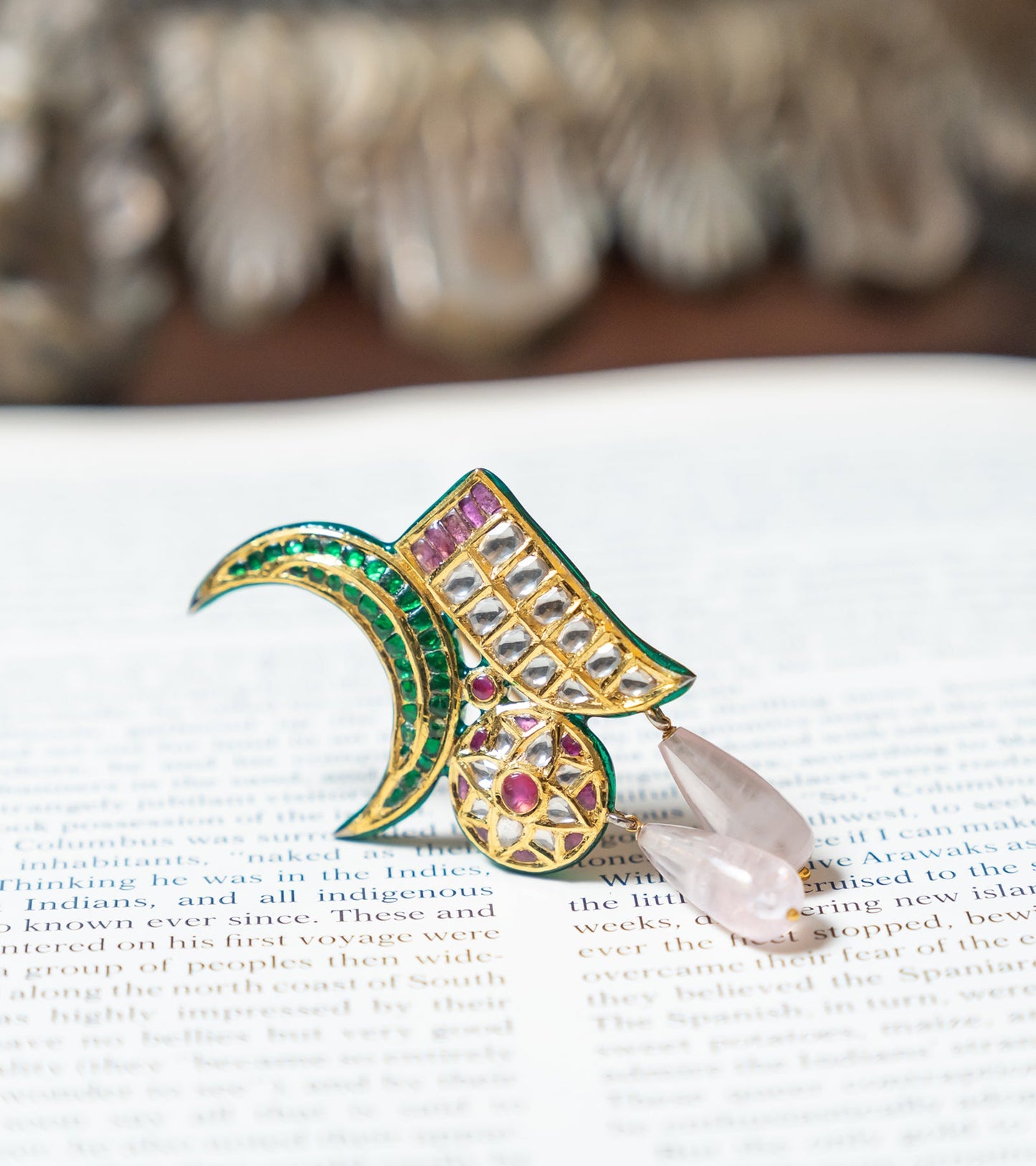 Festive Glam Brooch by UNCUT Jewelry