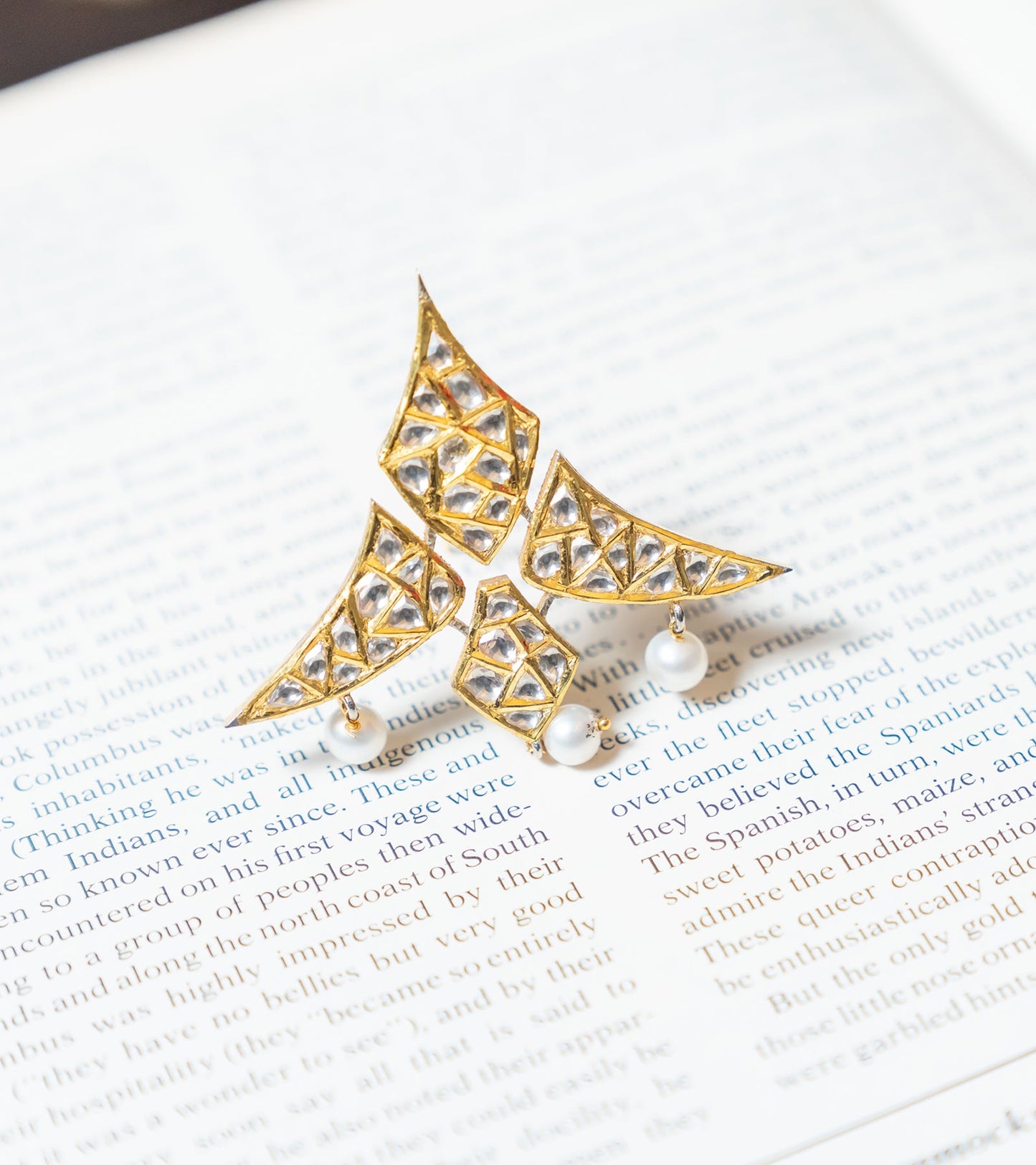 Festive Glam Brooch by UNCUT Jewelry