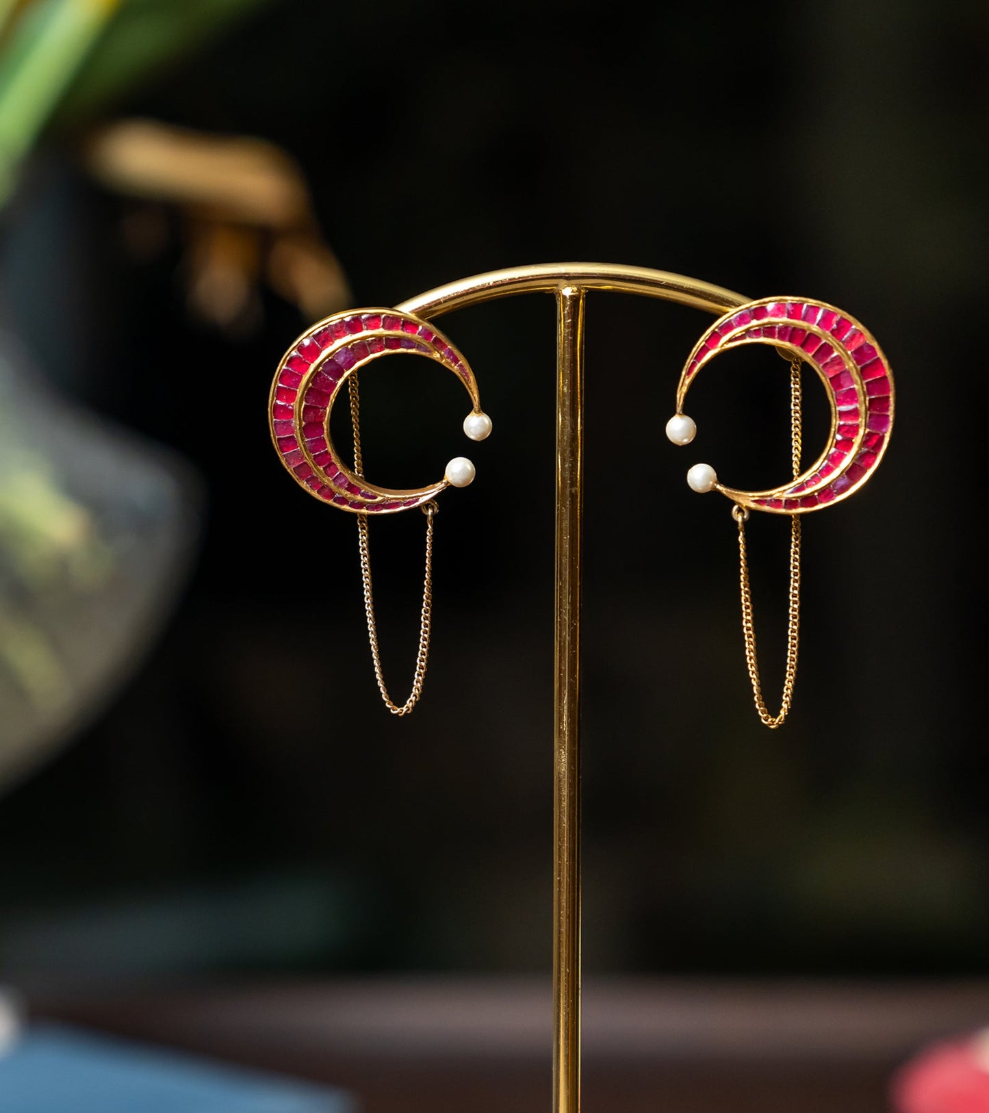 Indian Festive Earrings by UNCUT Jewelry