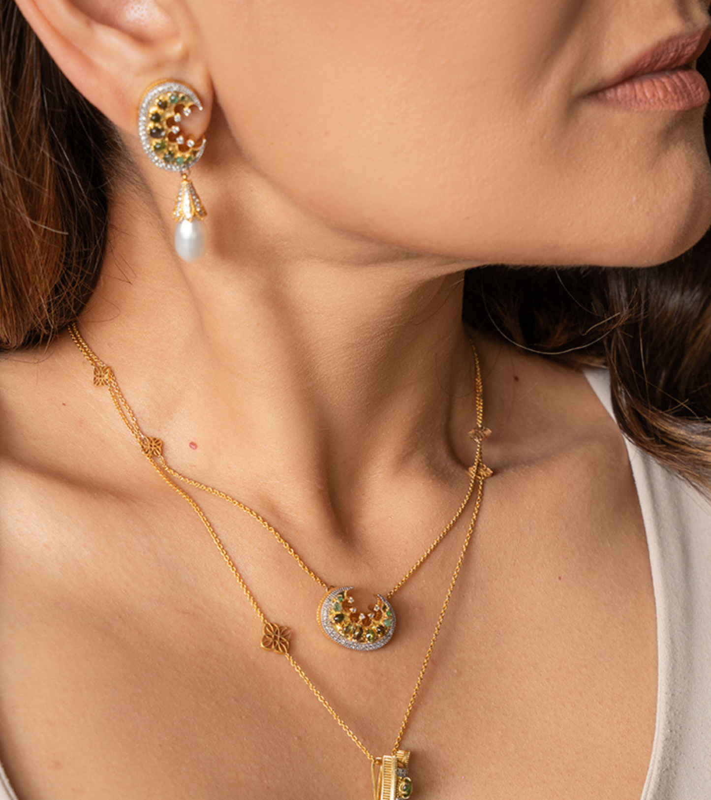 Czarina Diamond Crescent | Earrings