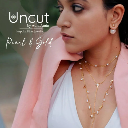 UNCUT Launches a Collection of Classic Pearl in 18K Gold with its Signature Charms