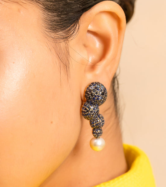 Sapphire Caterpillar | Earrings