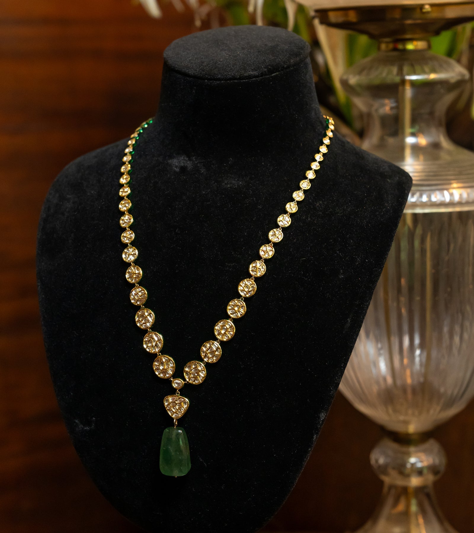 Gold Polki Necklace by UNCUT Jewelry